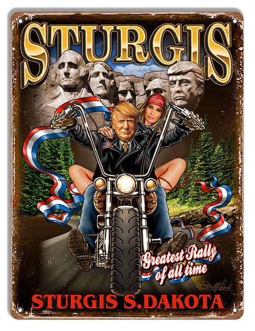 Sturgis  South Dakota Best Rally Metal Sign 9"x12"