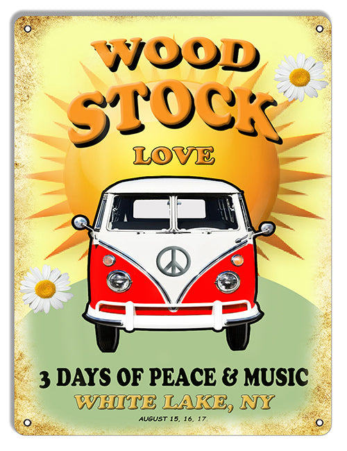 Woodstock 1969 Metal Sign 9"x12"