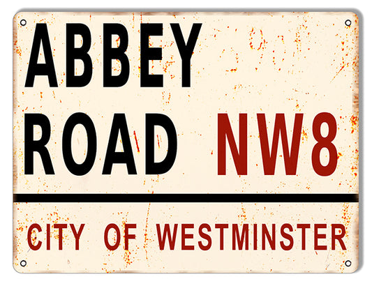 Abbey Road NW8 Metal Sign 9"x12"